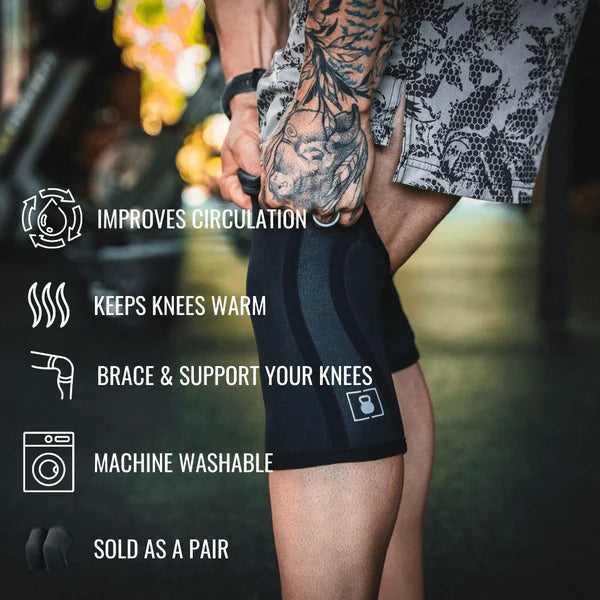 2pood-5mm Performance Knee Sleeves-Black