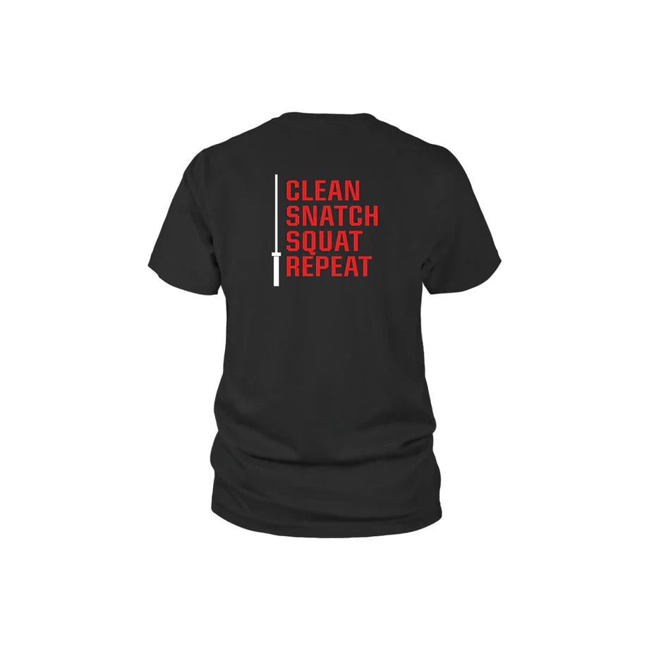 T-Shirt Clean Snatch Squat Repeat